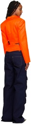 Lado Bokuchava SSENSE Exclusive Orange Shibari Blazer