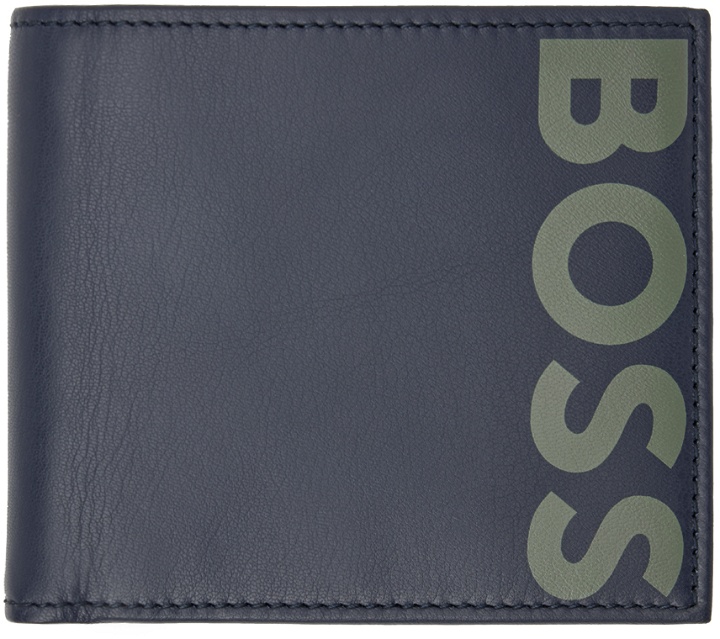 Photo: BOSS Navy Printed Wallet