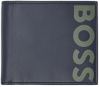 BOSS Navy Printed Wallet
