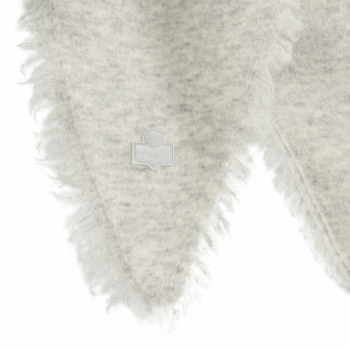 Isabel Marant Women's Penina Fluffy Scarf in Light Grey 