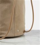 The Row Sporty leather-trimmed backpack