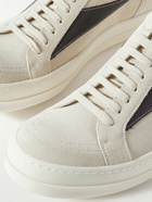 Rick Owens - Vintage Leather-Trimmed Suede Sneakers - Neutrals