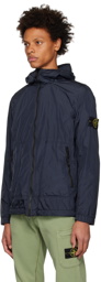 Stone Island Navy Garment-Dyed Jacket