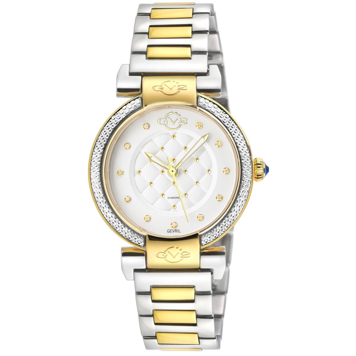 Photo: GV2 by Gevril Berletta Quartz Diamond White Dial Ladies Watch 1545B
