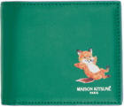 Maison Kitsuné Green Chillax Fox Wallet