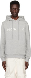 Moncler Gray Embroidered Hoodie