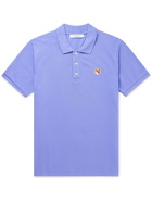 Maison Kitsuné - Logo-Appliquéd Cotton-Piqué Polo Shirt - Blue