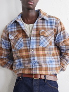 God's True Cashmere - Nomad Checked Cashmere Shirt - Blue
