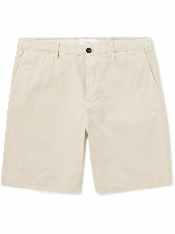 Photo: Mr P. - Straight-Leg Garment-Dyed Organic Cotton-Twill Shorts - Neutrals