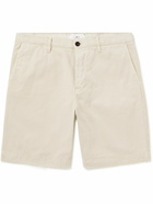 Mr P. - Straight-Leg Garment-Dyed Organic Cotton-Twill Shorts - Neutrals