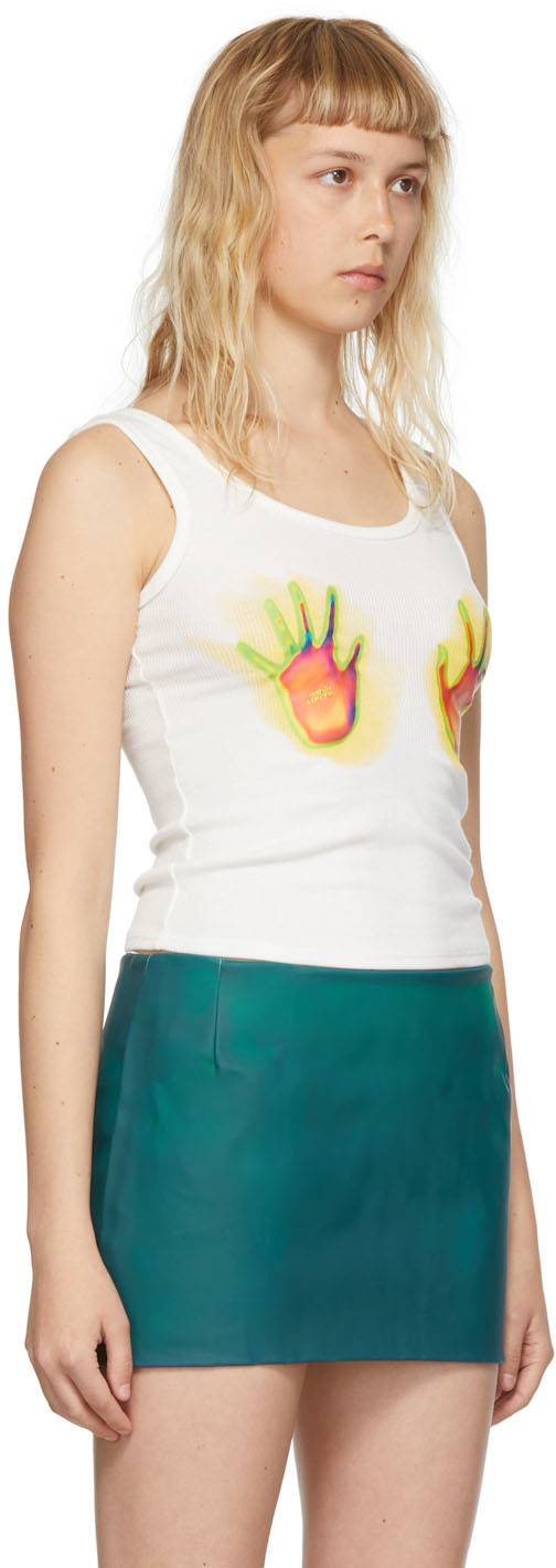 Sinead Gorey White Polyester Tank Top