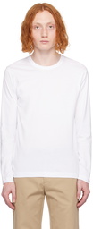 Comme des Garçons Shirt White Printed Long Sleeve T-Shirt