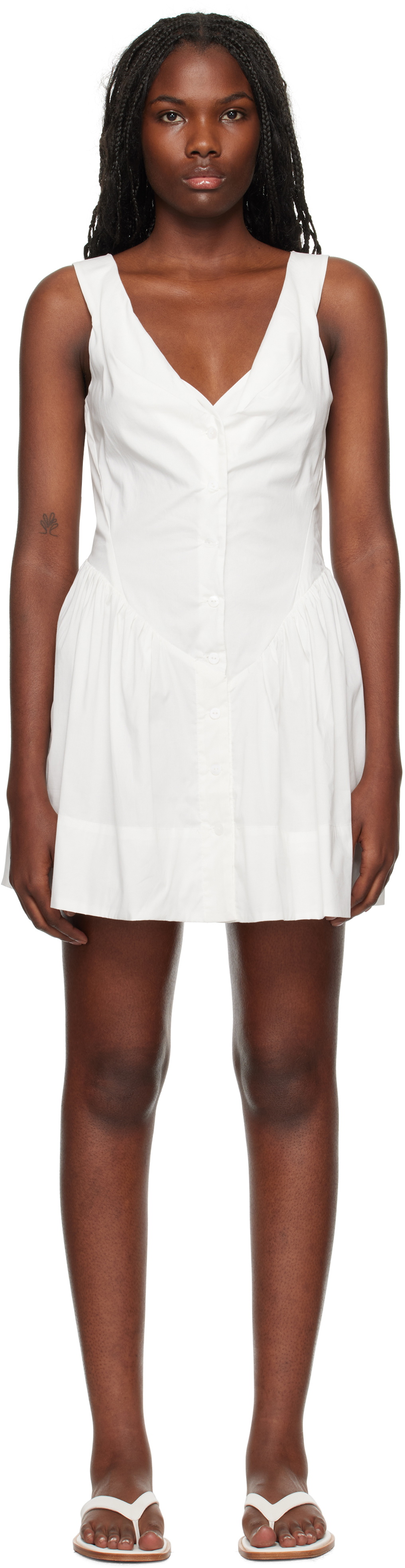 Frankies Bikinis White Charlotte Corset Minidress Frankies Bikinis