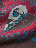 Stray Rats - Cutthroat Logo-Print Cotton-Jersey Hoodie - Brown
