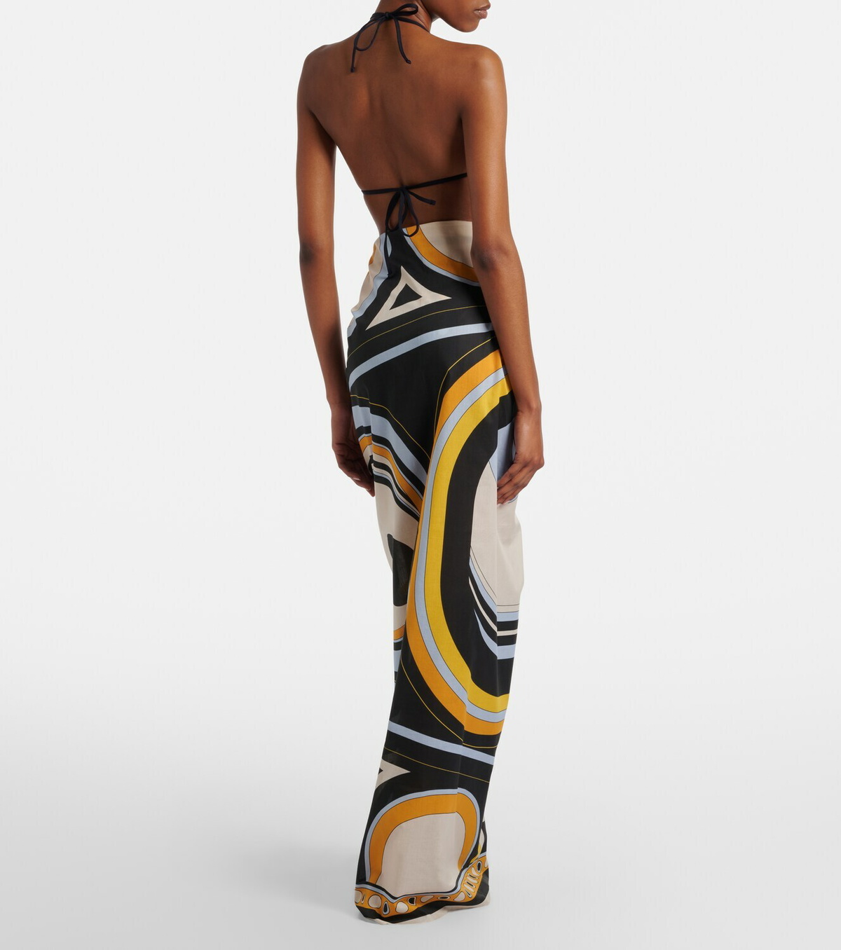 La DoubleJ Printed cotton beach cover-up