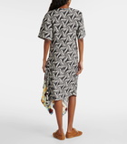 Dries Van Noten Printed asymmetric midi dress