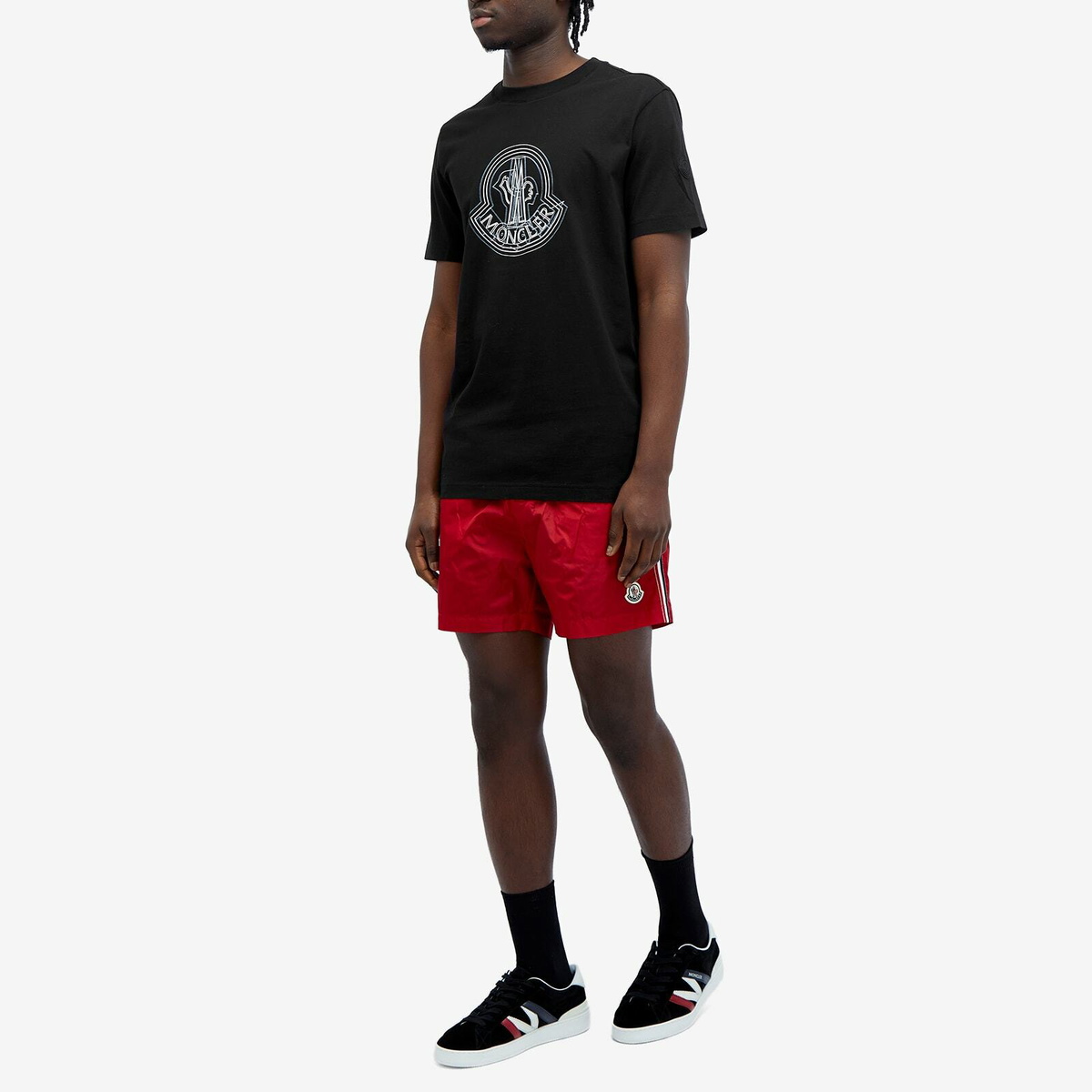 Moncler Men's Logo T-Shirt in Black Moncler