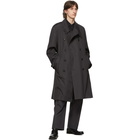 Lemaire Grey Double-Breasted Trench Coat