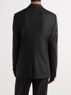 Dolce & Gabbana - Logo-Appliquéd Virgin Wool-Blend Jersey Blazer - Black