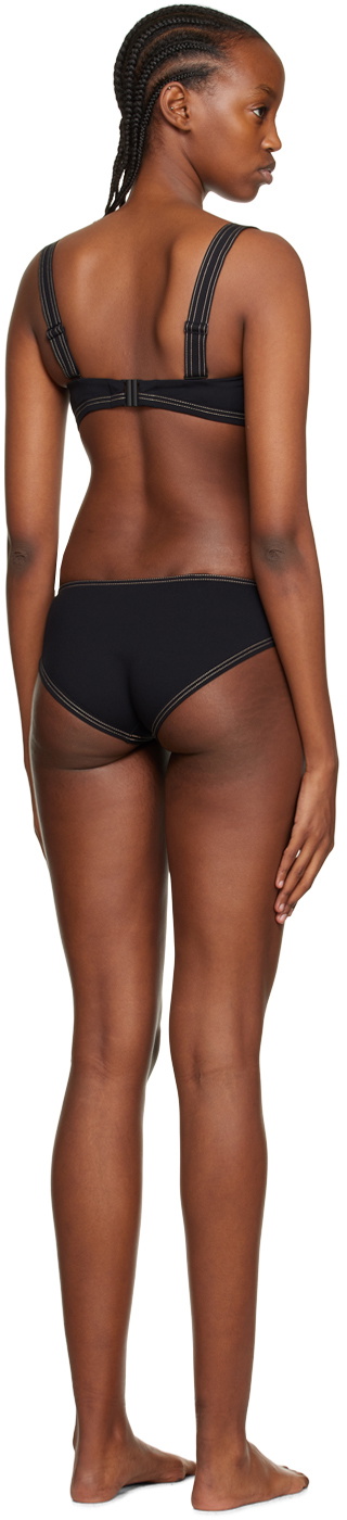 La Perla Black Contrast Stitch Bikini Bottom