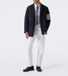 Thom Browne 4-Bar striped cotton shirt