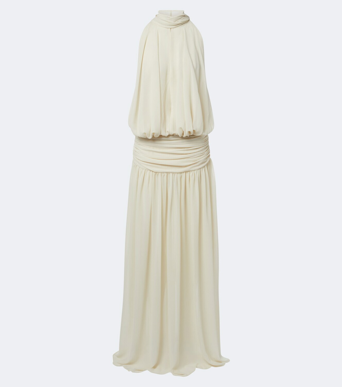 De La Vali Cruz draped chiffon maxi dress