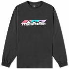 Manastash Men's Long Sleeve Scheme Logo T-Shirt in Black