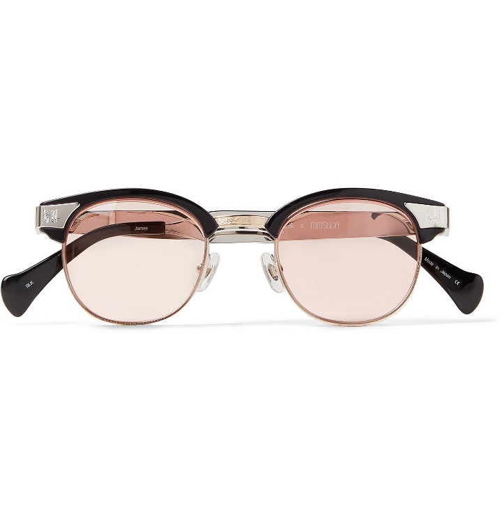 Photo: Needles - Matsuda D-Frame Silver- and Gold-Tone and Acetate Sunglasses - Silver