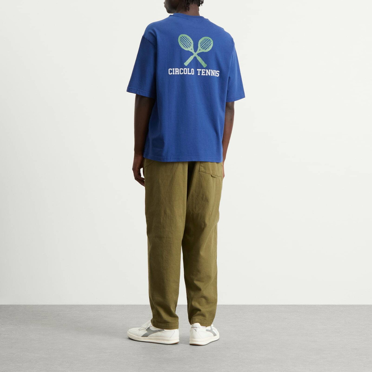 Diadora Men's x Palmes Legcay II T-Shirt in Blue Limonges