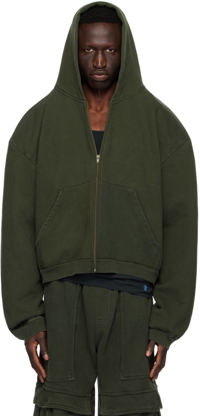 Photo: GREG ROSS Khaki Shoulder Pad Hoodie
