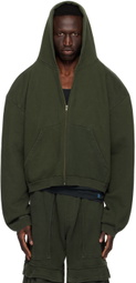 GREG ROSS Khaki Shoulder Pad Hoodie