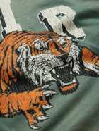 AMIRI - Logo-Print Distressed Cotton-Jersey T-Shirt - Green