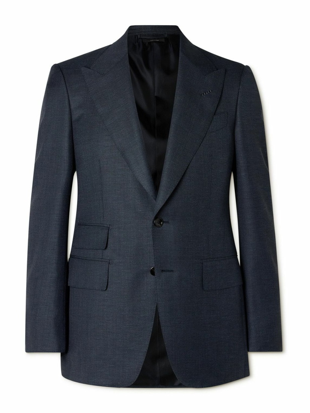 Photo: TOM FORD - Shelton Slim-Fit Wool, Mohair, Linen and Silk-Blend Suit Jacket - Blue