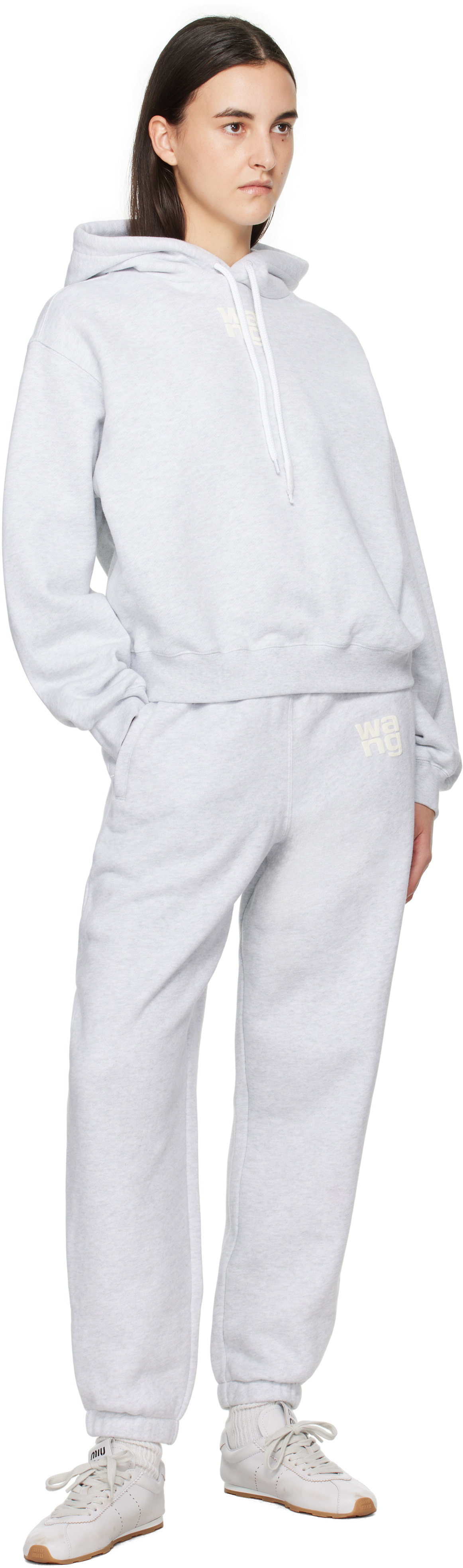 alexanderwang.t Gray Puff Logo Hoodie