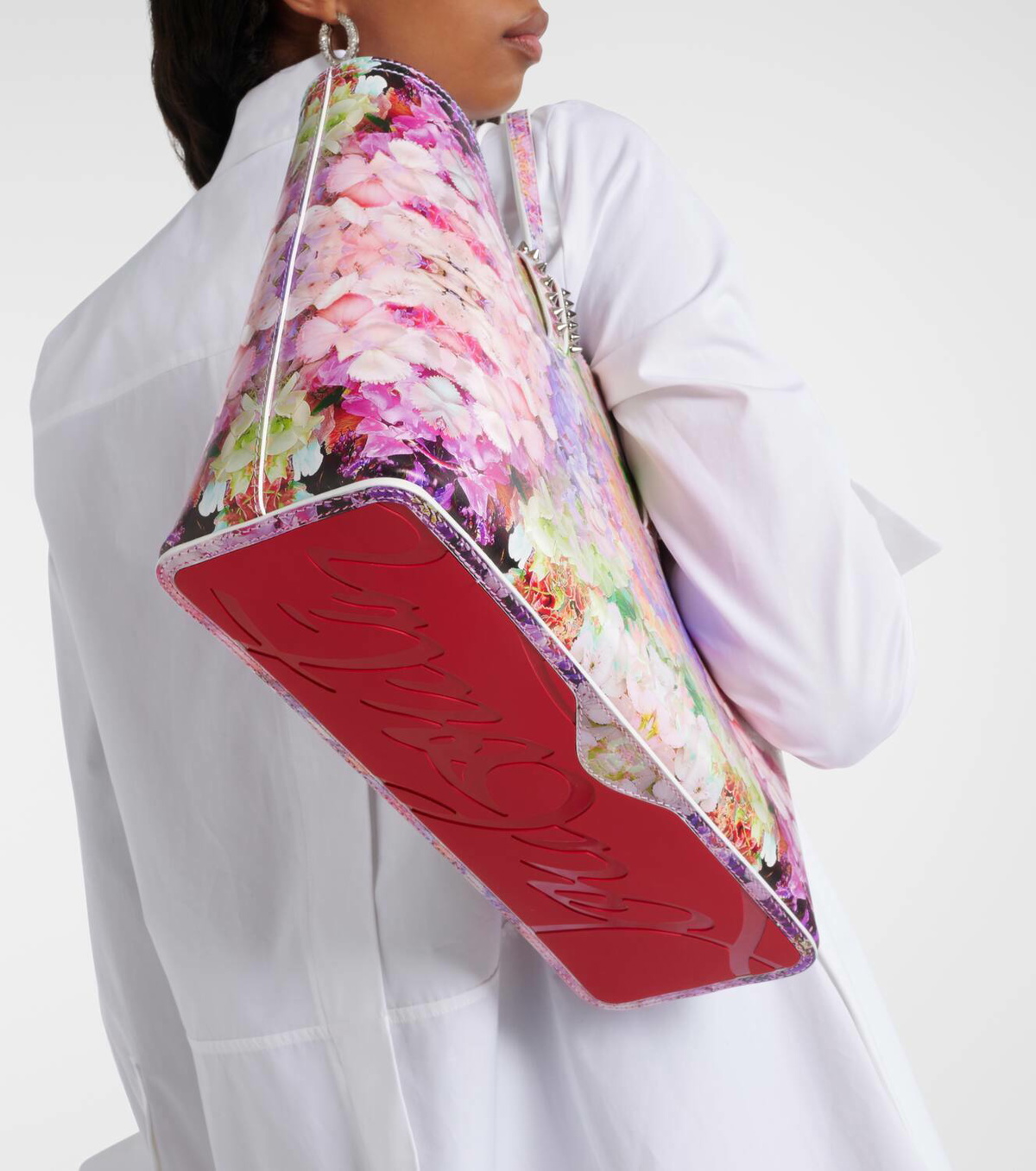 Christian Louboutin Cabata Small floral leather tote bag