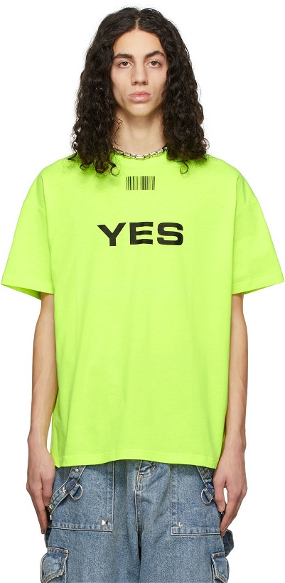 Photo: VTMNTS Yellow 'Yes No' T-Shirt