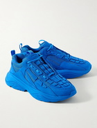 AMIRI - Bone Runner Leather and Suede-Trimmed Mesh Sneakers - Blue