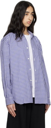 Comme des Garçons Shirt Blue & White Gingham Shirt