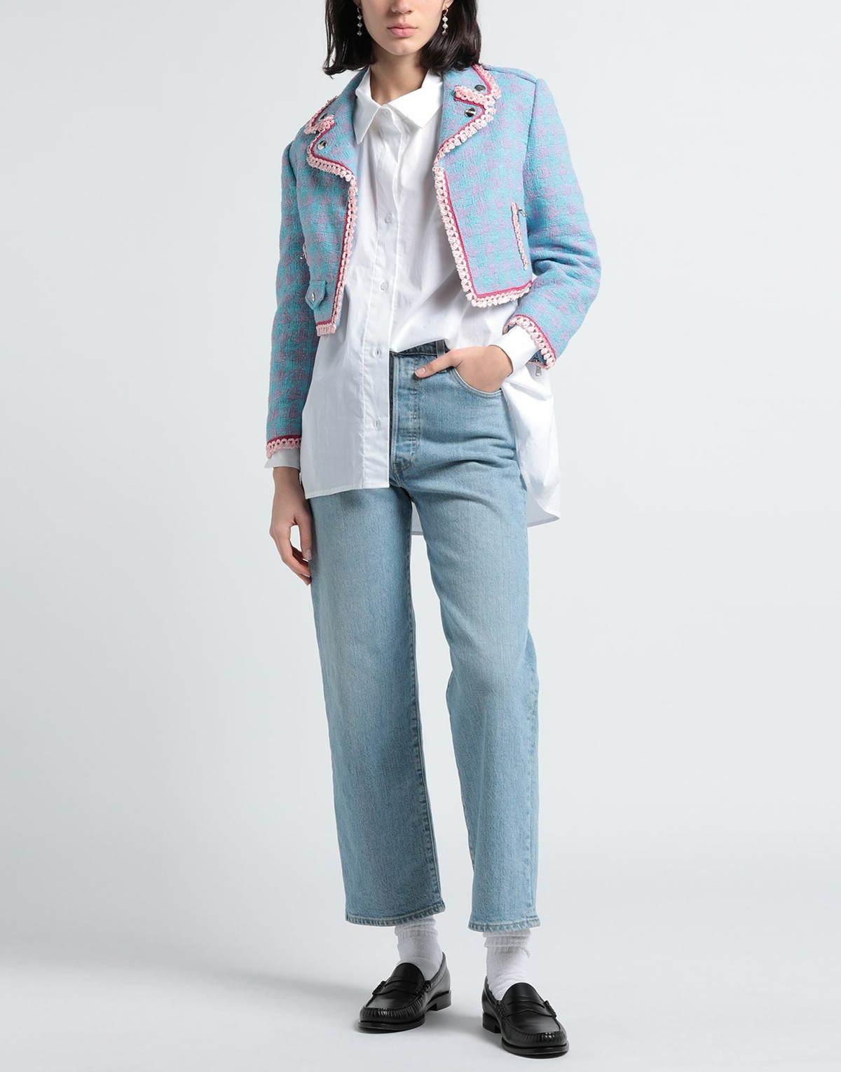 Moschino Womens Blazer Sky in Blue