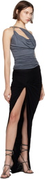 Rick Owens Lilies Black Porterville Twist EDFU Maxi Skirt