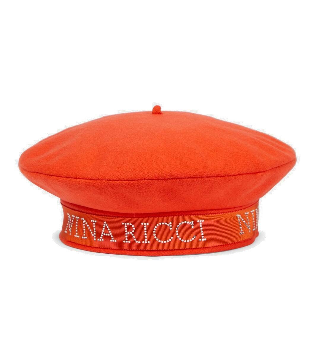 Photo: Nina Ricci Logo wool-blend beret