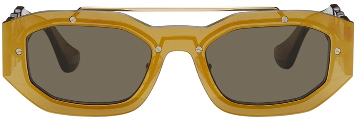 Photo: Versace Gold Mirror Medusa Biggie Sunglasses