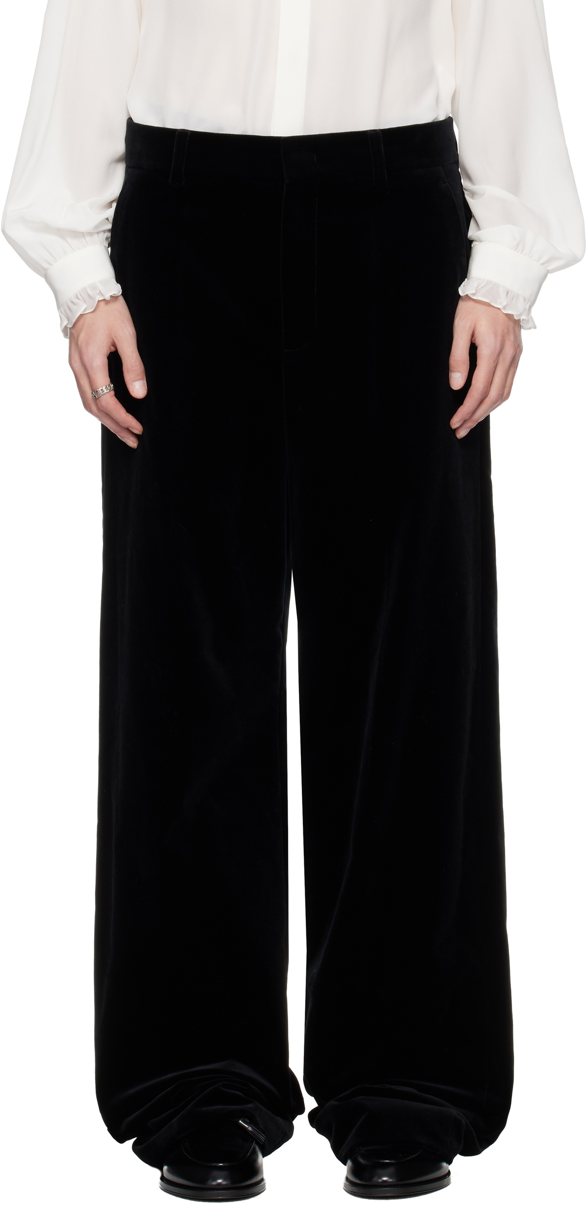 Valentino Black Velvet Trousers