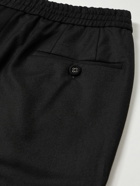 Officine Générale - Drew Tapered Pleated Wool Trousers - Black