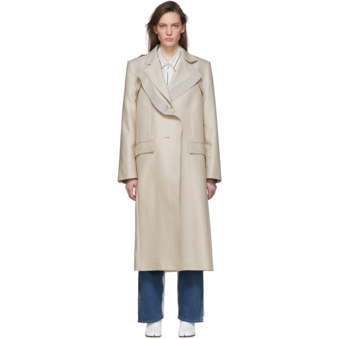 Maison Margiela Beige Deconstructed Coat Maison Margiela