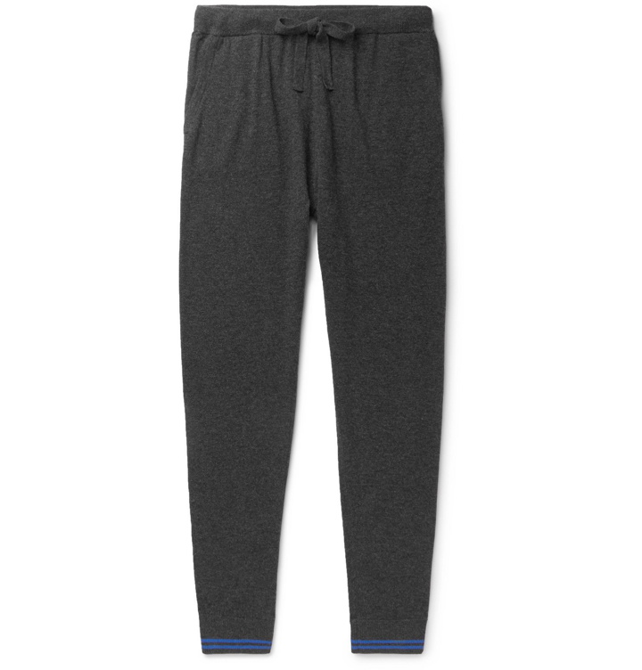 Photo: Schiesser - Jonah Slim-Fit Tapered Wool and Cashmere-Blend Sweatpants - Gray