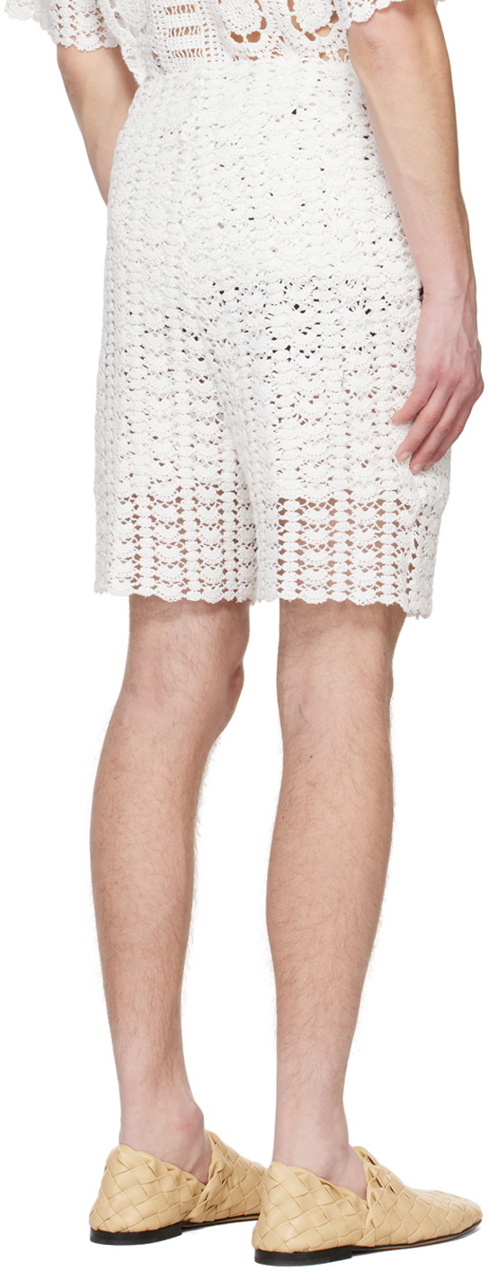 young n sang White Drawstring Shorts