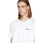 Champion Reverse Weave White Small Script Logo T-Shirt