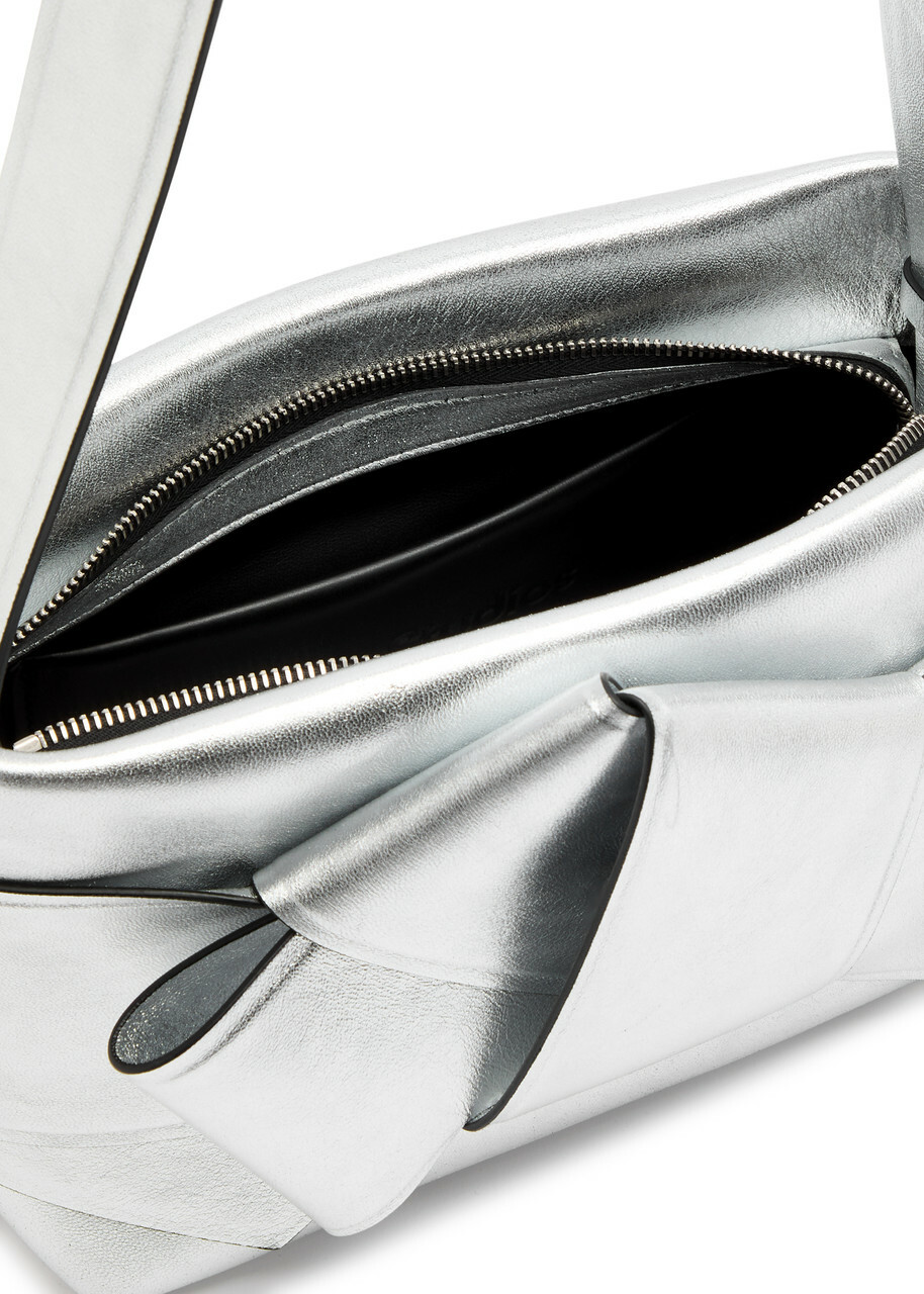 Acne Studios Musubi Metallic Leather Shoulder bag - Silver