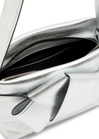 Acne Studios Musubi Metallic Leather Shoulder bag - Silver - One Size